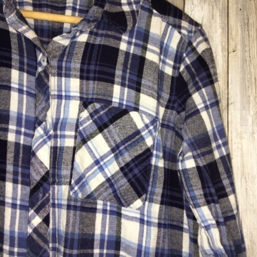 Woolrich Blue Plaid Button Down - image 3